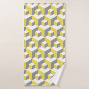 Colours of year 2021 illuminating yellow and ultim bath towel