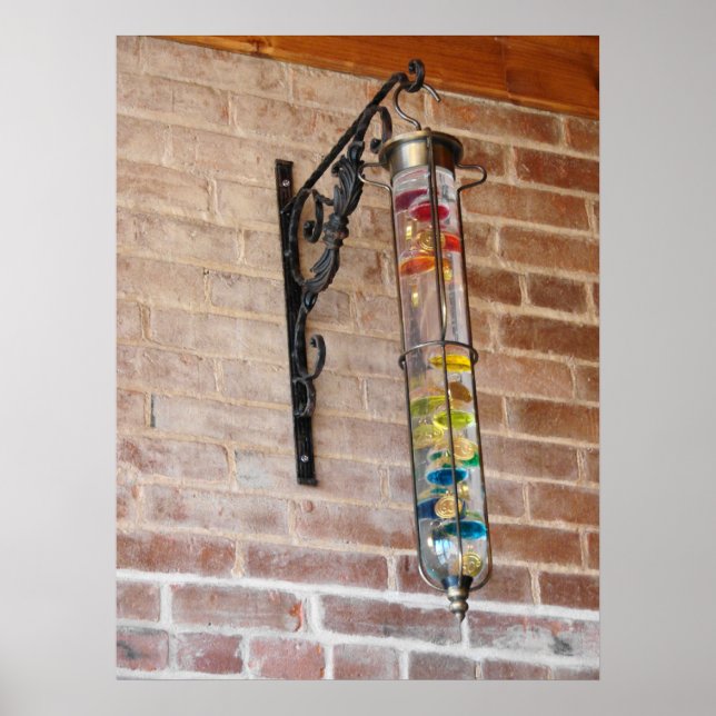 Colours On A Brick Wall Poster (Front)