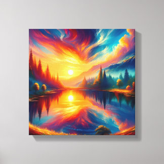 Colours on the Lake Canvas Print