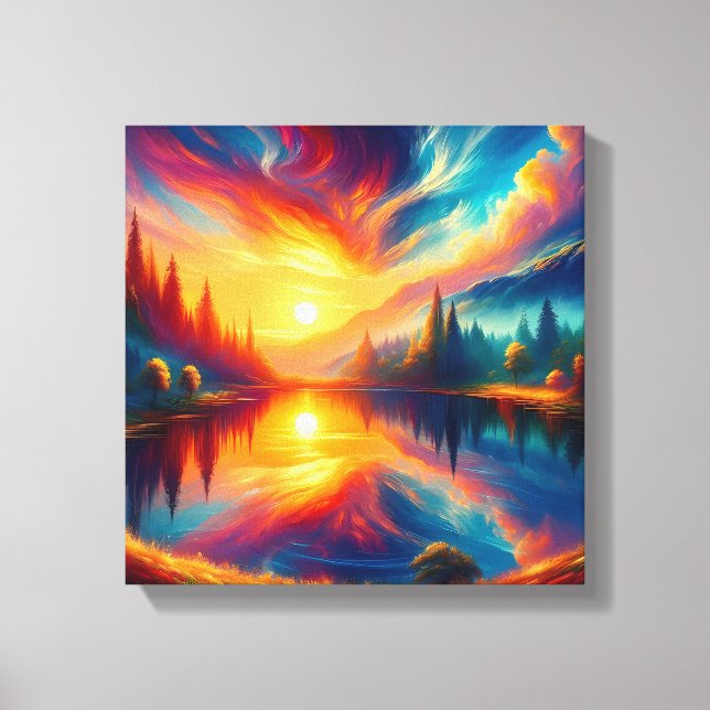 Colours on the Lake Canvas Print (Front)