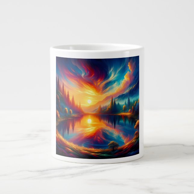 Colours on the Lake Large Coffee Mug (Front)