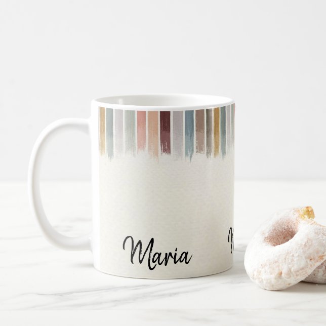 Colours Pastel Stripe Mug (With Donut)