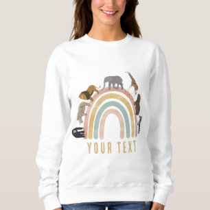 Colours Rainbow Jungle Animals Sweatshirt
