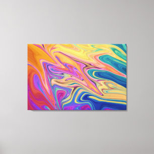 Colours River Abstract Painting Best Fine Art Canvas Print