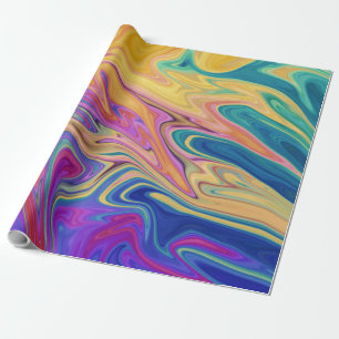 Colours River Abstract Painting   Best Fine Art Wrapping Paper