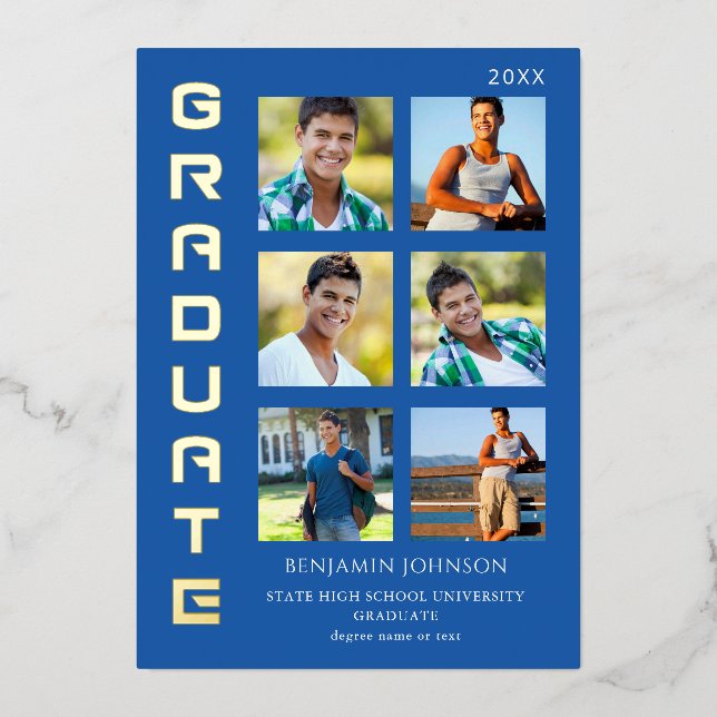 Colours Royal Blue Graduate Multi Photo Mix (Front)