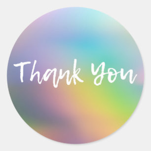 Colours Small Thank You Classic Round Sticker