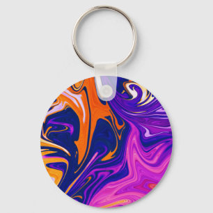Colours Storm Best abstract colourful painting Key Ring