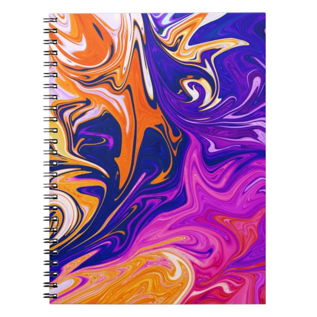 Colours Storm | Best abstract colourful painting Notebook (Front)