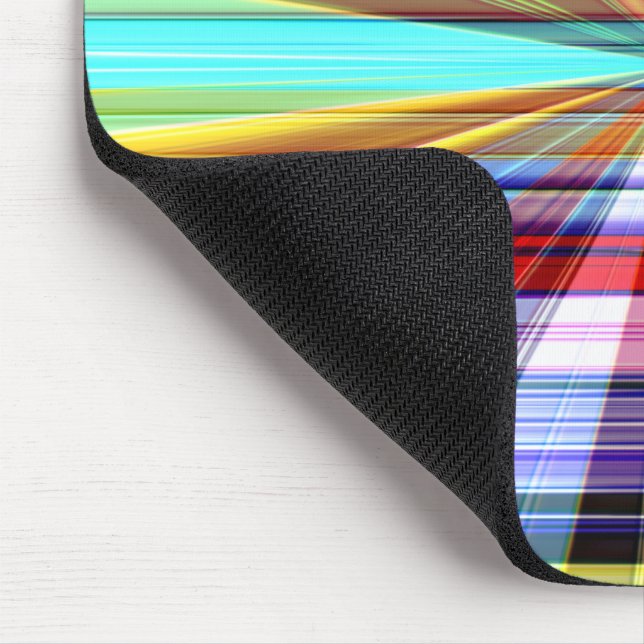 Colours stripes crossed crossed by panorama effect mouse pad (Corner)