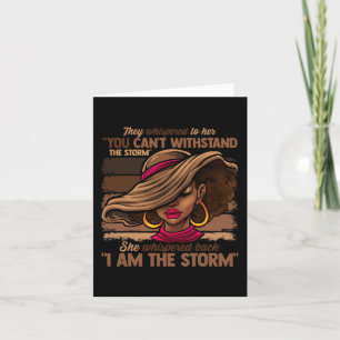 Colours Women I Am The Storm Black Empowerment Gir Card