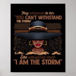 Colours Women I Am The Storm Black Empowerment Gir Poster