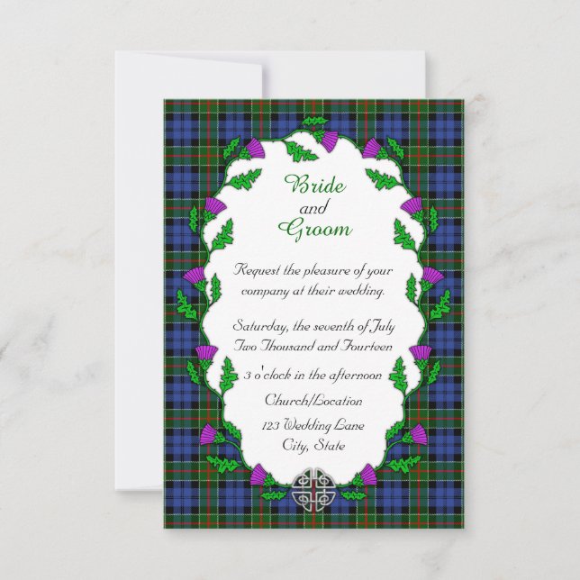 Colquhoun Celtic Wedding Invitation (Front)