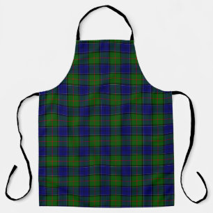 Colquhoun tartan blue green plaid apron