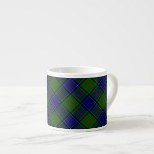 Colquhoun tartan blue green plaid espresso cup