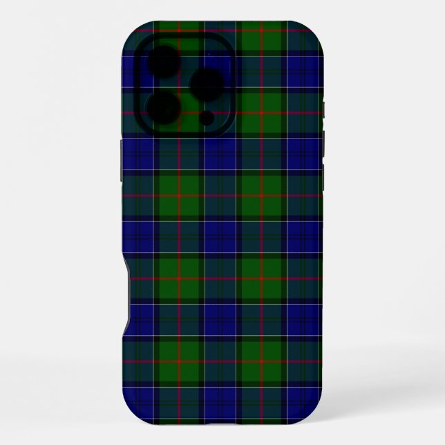 Colquhoun tartan blue green plaid iPhone case (Back)