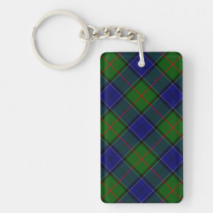 Colquhoun tartan blue green plaid key ring