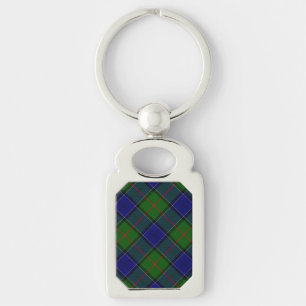 Colquhoun tartan blue green plaid key ring