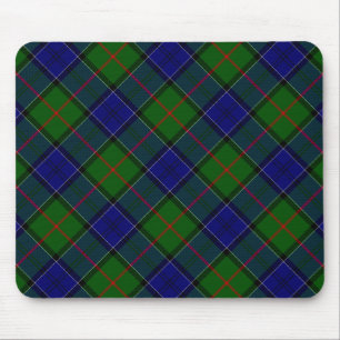 Colquhoun tartan blue green plaid mouse pad