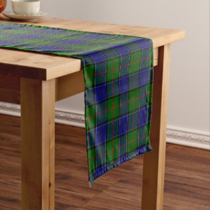Colquhoun tartan blue green plaid short table runner