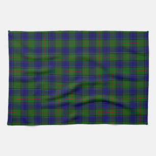 Colquhoun tartan blue green plaid tea towel