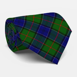 Colquhoun tartan blue green plaid tie