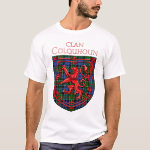 Colquhoun Tartan Scottish Plaid Lion Rampant T-Shirt