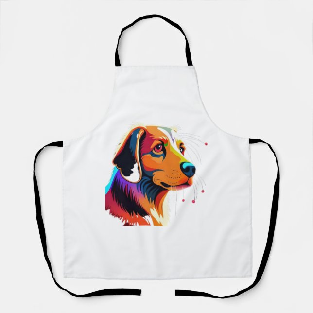 Colrful Dog Graphic -   Apron (Front)