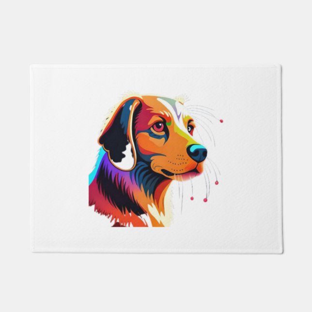 Colrful Dog Graphic -   Doormat (Front)