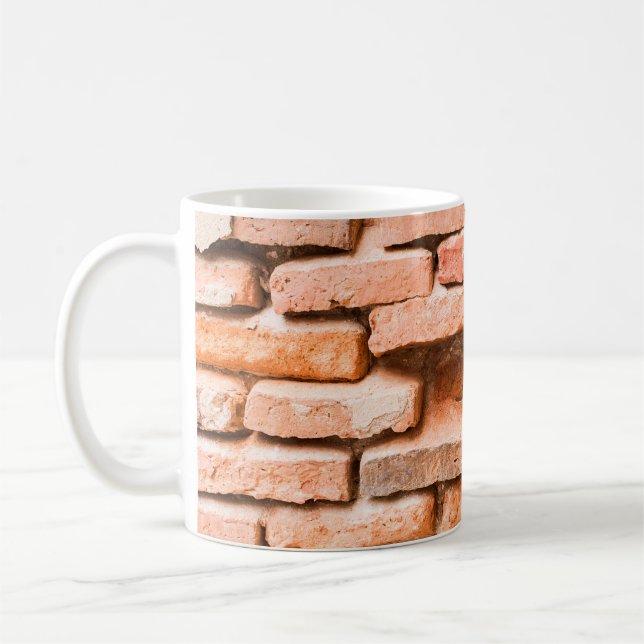 Colse up old brick wall background and texture. ag coffee mug (Left)