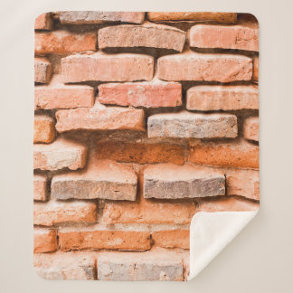 Colse up old brick wall background and texture. ag sherpa blanket