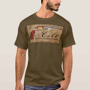 Colt 1851 Navy Revolver .36 Calibre on Parchment T-Shirt