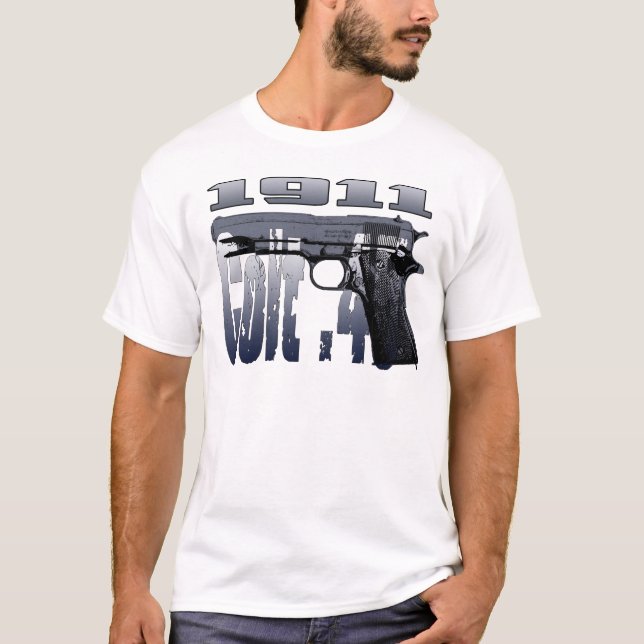 Colt 1911 .45 Calibre Semi-Automatic Design T-Shirt (Front)
