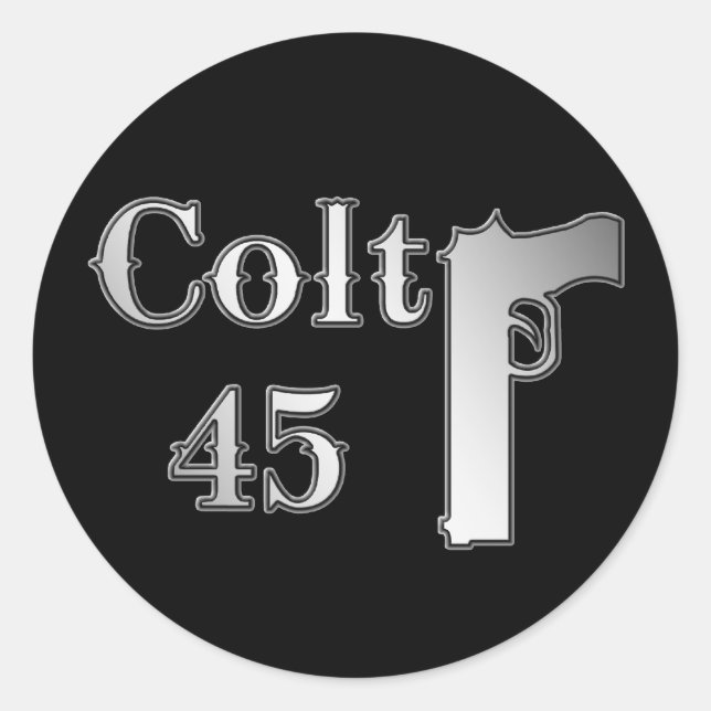 Colt 45 classic round sticker (Front)
