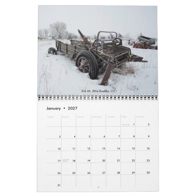 Colt Forney Photography 2015 Calendar (Jan 2027)