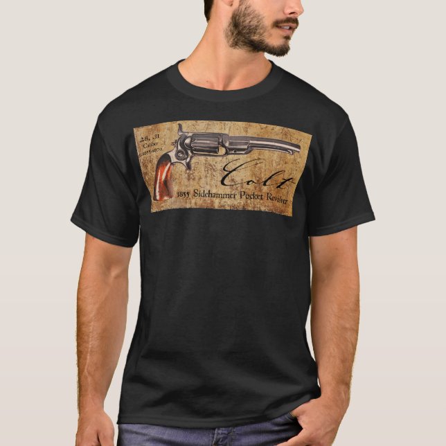 Colt Model 1855 Sidehammer Pocket Revolver Design T-Shirt (Front)
