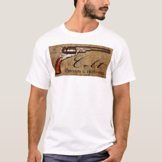 Colt Paterson Revolver Antique Gun on Parchment T-Shirt