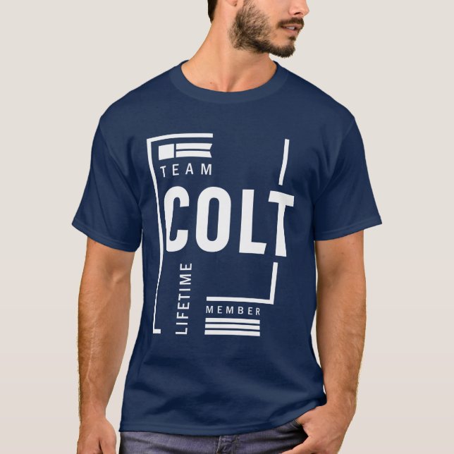 Colt Personalized Name Birthday Gift T-Shirt (Front)