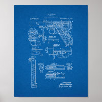 Colt Woodsman Firearm Patent - Blueprint