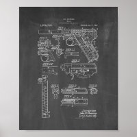 Colt Woodsman Firearm Patent - Chalkboard