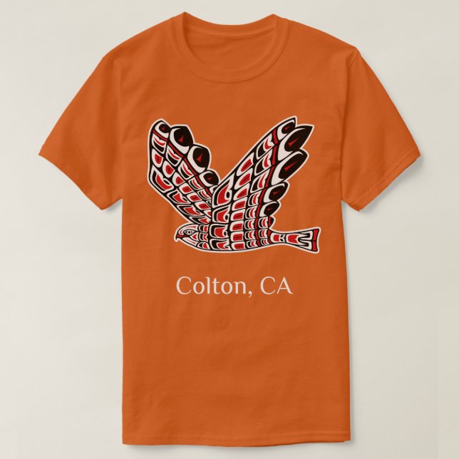 Colton Redailed Hawk Native American Bird of Prey  T-Shirt (Design Front)