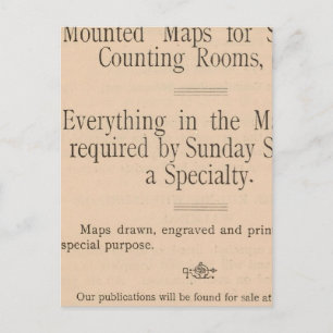 Colton's Driving and Wheeling Map of the US Postcard