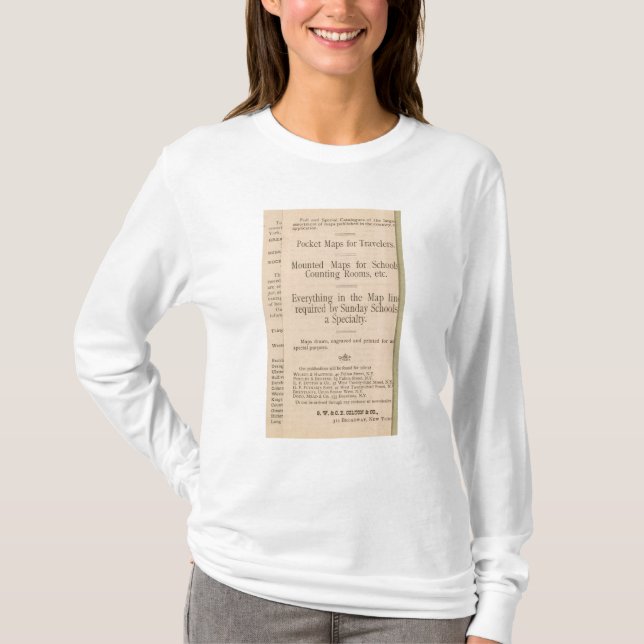 Colton's Driving and Wheeling Map of the US T-Shirt (Front)