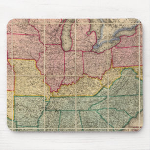 Colton's Railroadand County Map, United States Mouse Pad