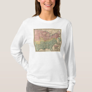 Colton's Railroadand County Map, United States T-Shirt