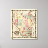 Colton's Township Map of Wisconsin (1851)