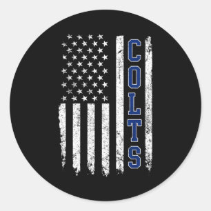 Colts Name Vintage Retro Gift Men Women Boy Girl Classic Round Sticker