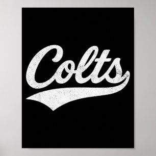 Colts Name Vintage Retro Men Women Kids Girls  Poster