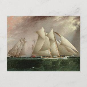 Columbia and Dauntless Hurricane Cup Race Postcard