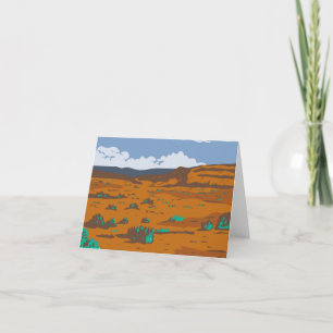 Columbia Basin Desert in Washington State WPA Art Thank You Card